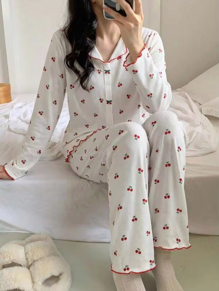 Compleu pijamale SHEIN, alb