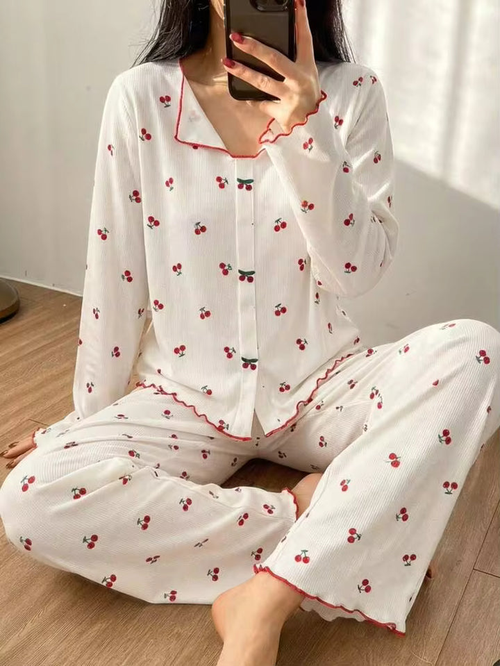 Compleu pijamale SHEIN, alb