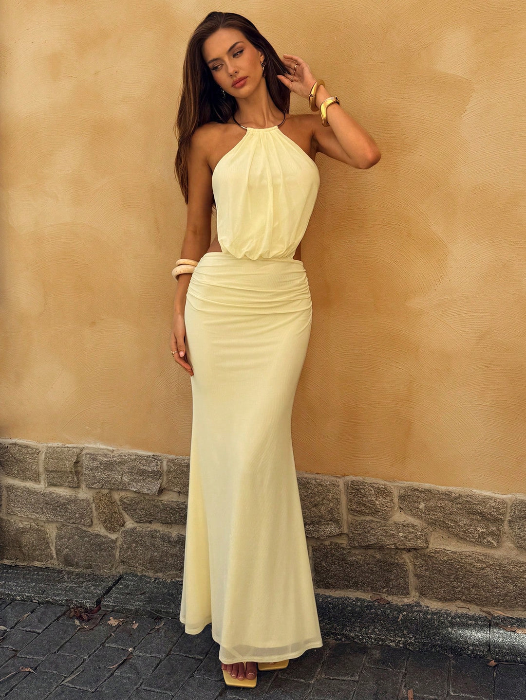 Rochie maxi SHEIN, galben