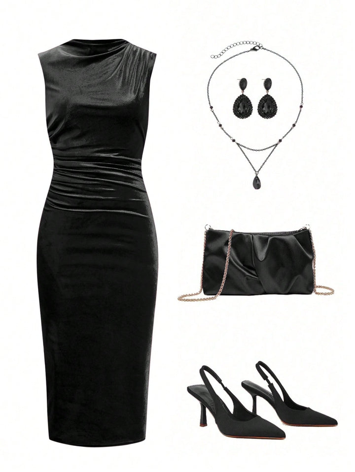 Rochie midi SHEIN, negru