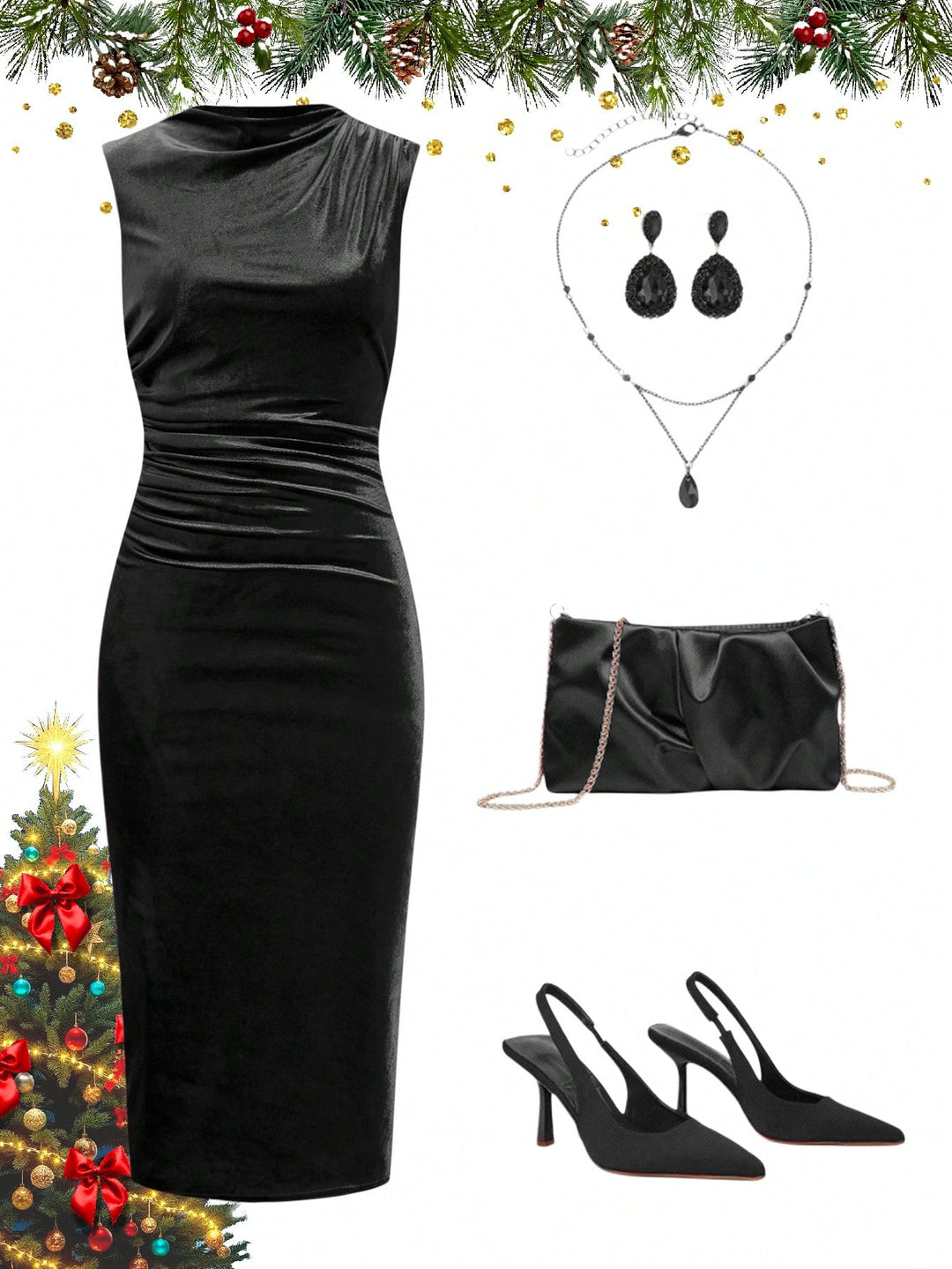 Rochie midi SHEIN, negru