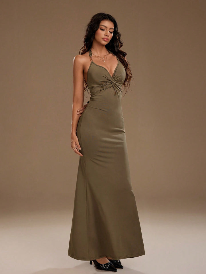 Rochie maxi SHEIN, maro