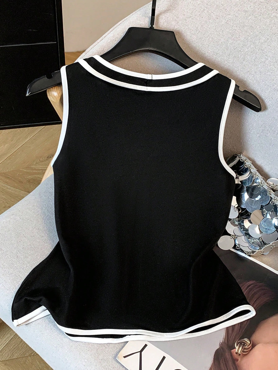 Top SHEIN, negru