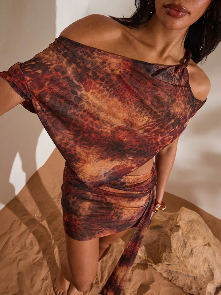 Rochie mini SHEIN, maro