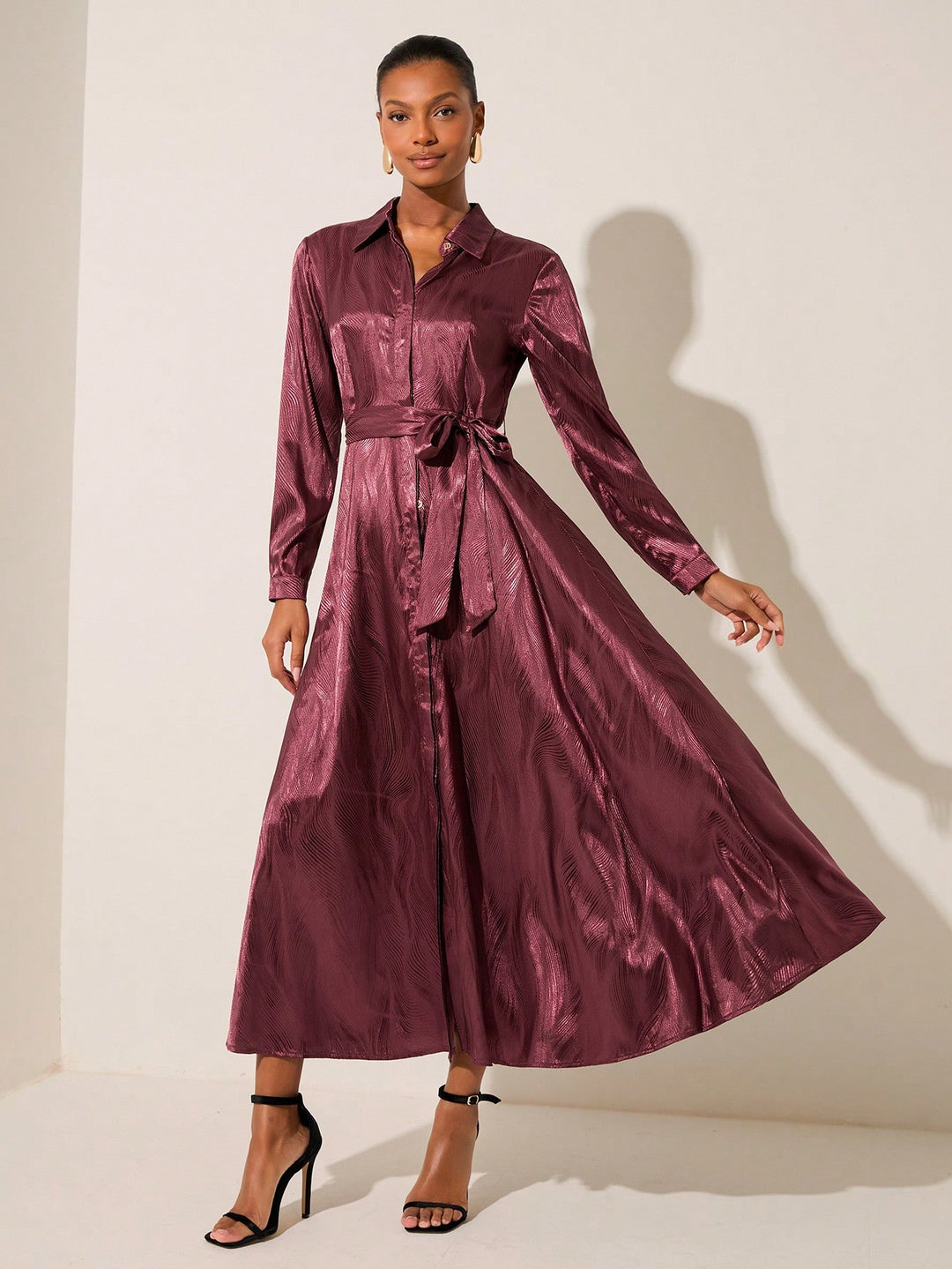 Rochie maxi SHEIN, vișiniu