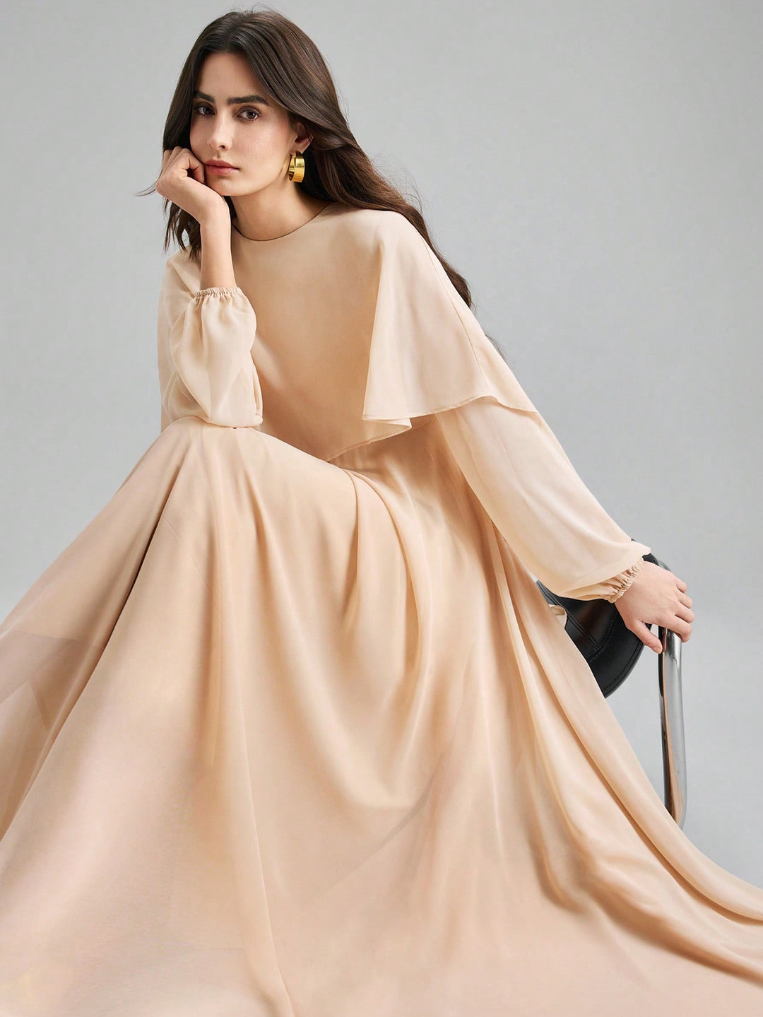 Rochie maxi SHEIN, bej