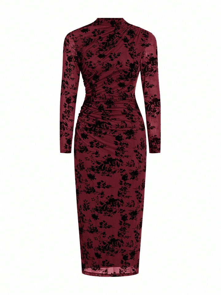 Rochie midi SHEIN, vișiniu