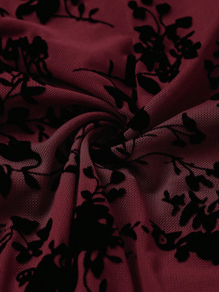 Rochie midi SHEIN, vișiniu