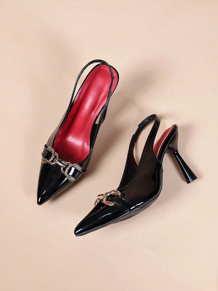 Pantofi cu toc SHEIN, negru