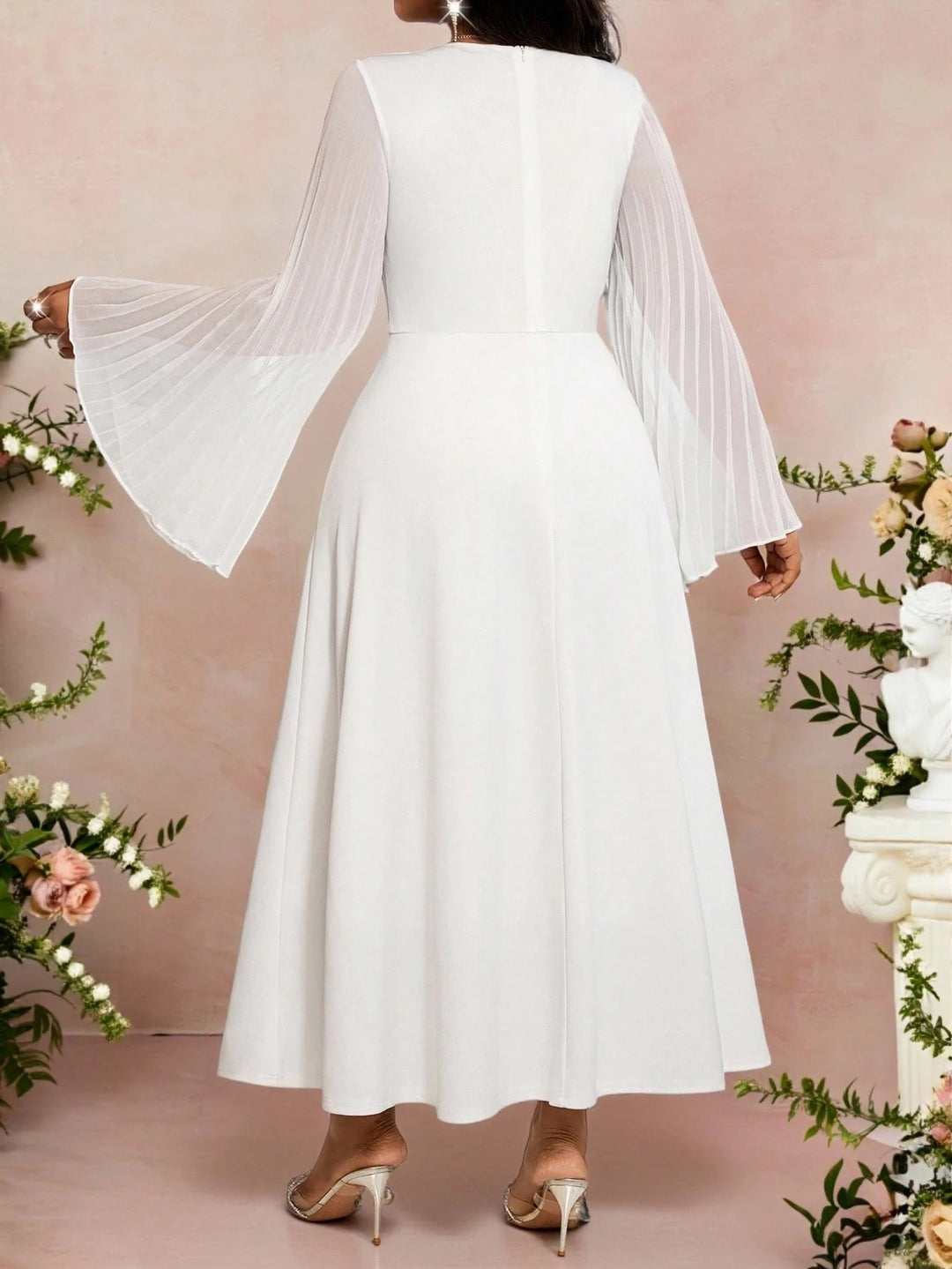 Rochie maxi SHEIN, alb