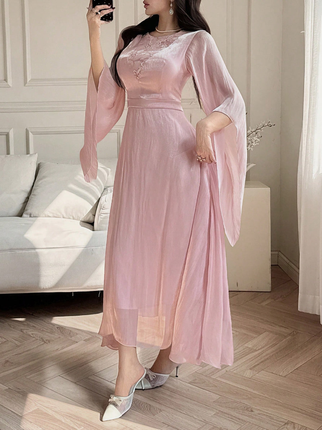 Rochie maxi SHEIN, roz