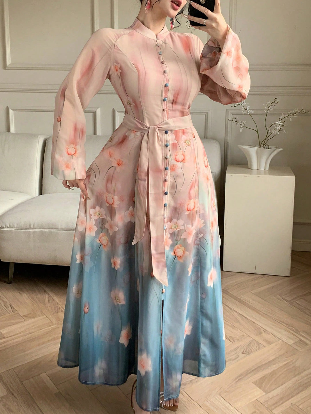 Rochie maxi SHEIN, roz