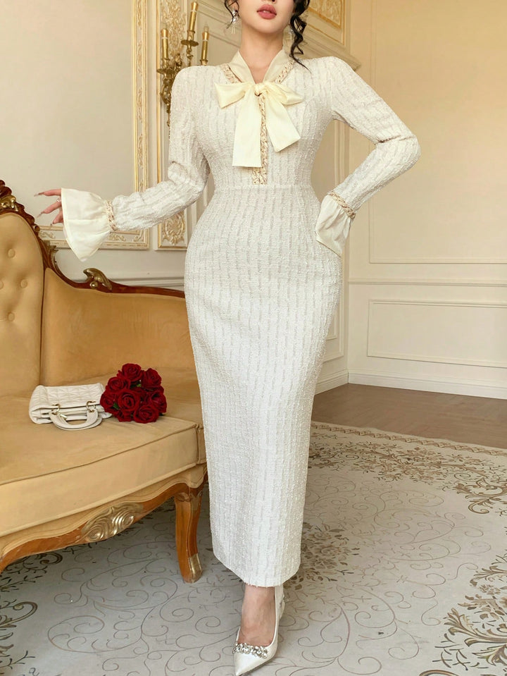 Rochie maxi SHEIN, crem