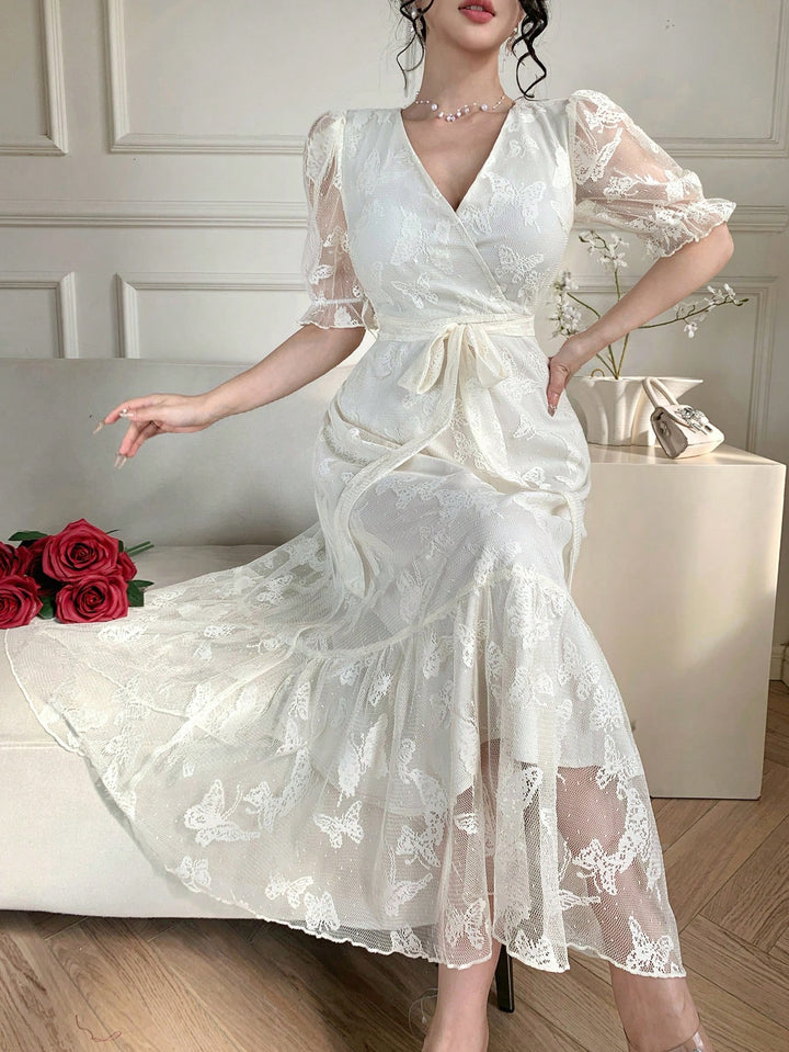 Rochie midi SHEIN, bej