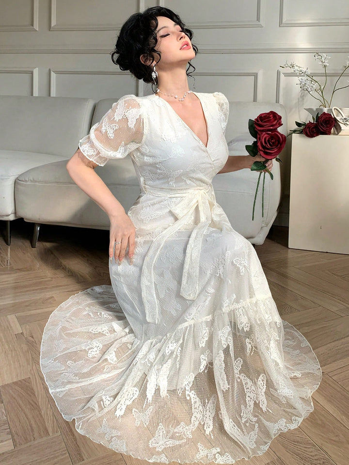 Rochie midi SHEIN, bej