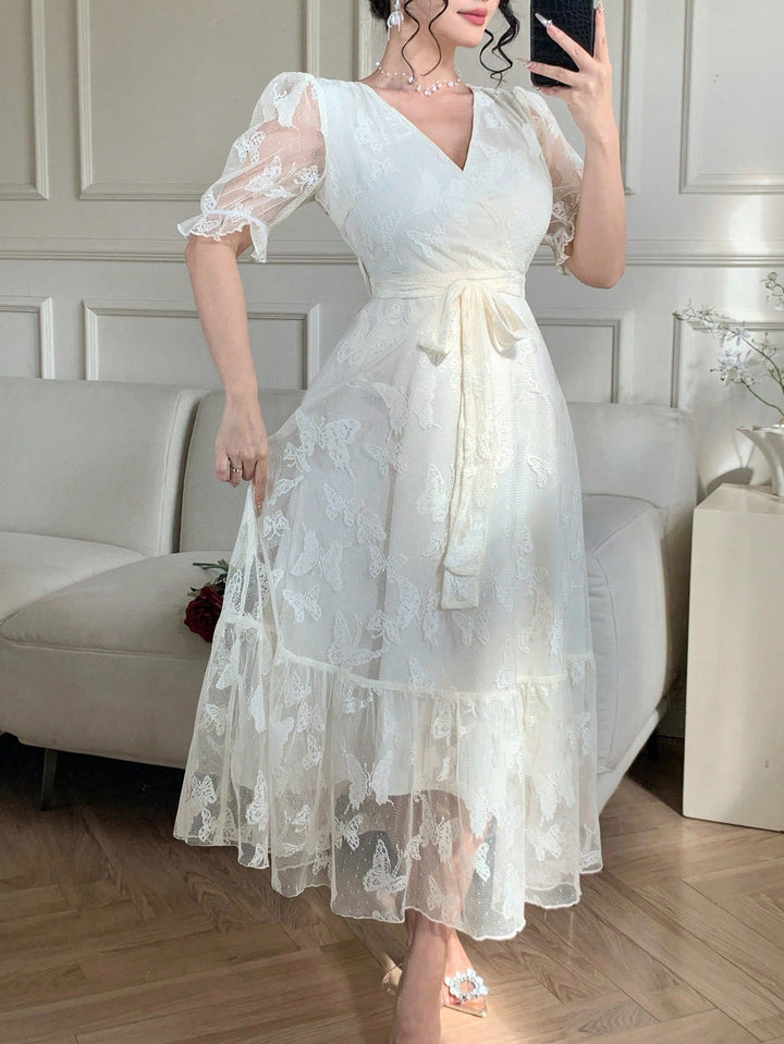 Rochie midi SHEIN, bej