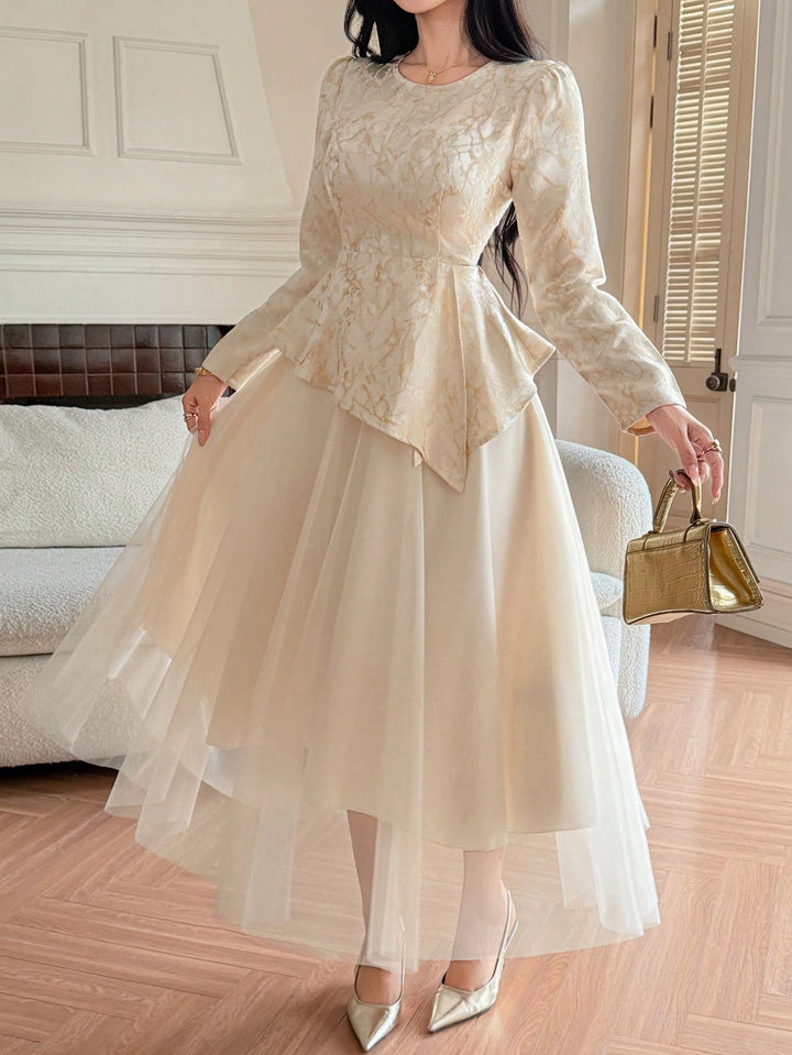 SHEIN maxi ruha, bézs