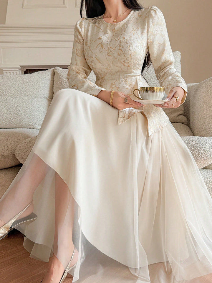 SHEIN maxi ruha, bézs