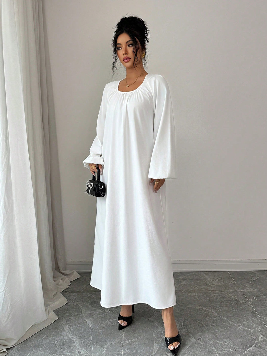 Rochie maxi SHEIN, alb