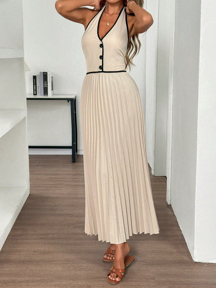 Rochie maxi SHEIN, bej