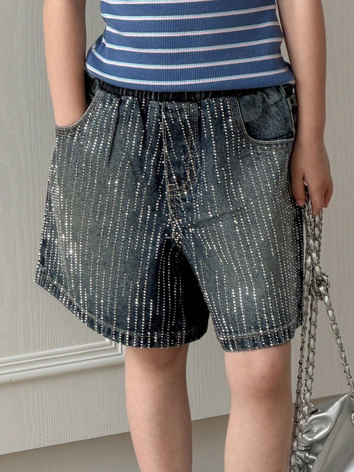 Pantaloni scurți SHEIN, albastru