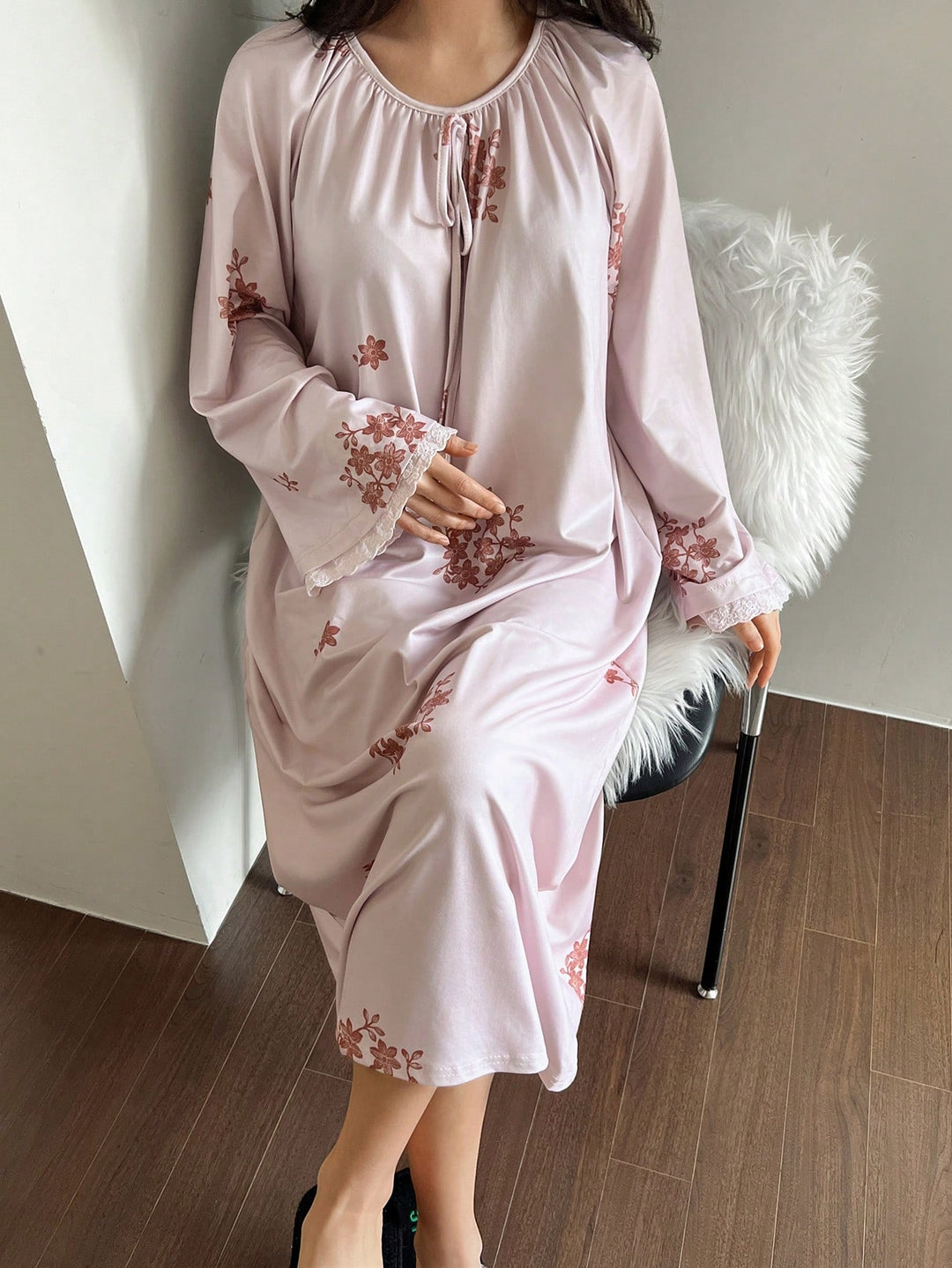 Rochie de noapte SHEIN, roz