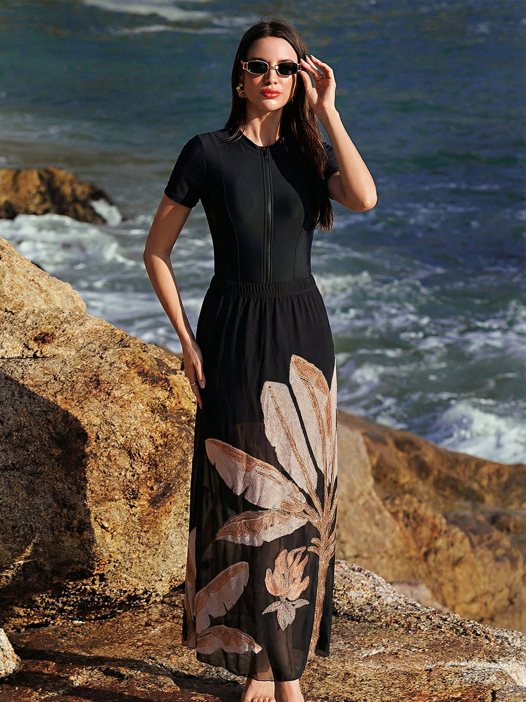 Costum de baie SHEIN, mix culori