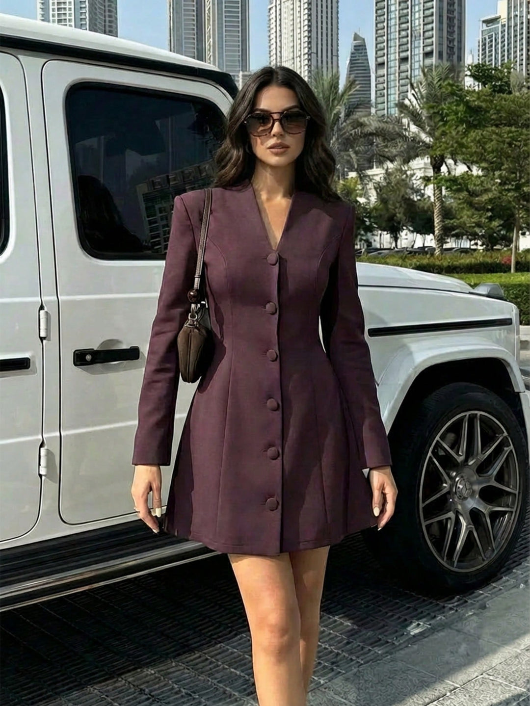 Rochie scurtă SHEIN, bej
