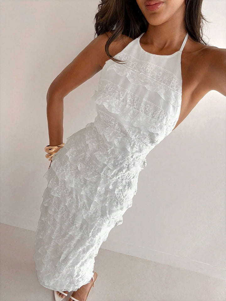 Rochie maxi SHEIN, alb