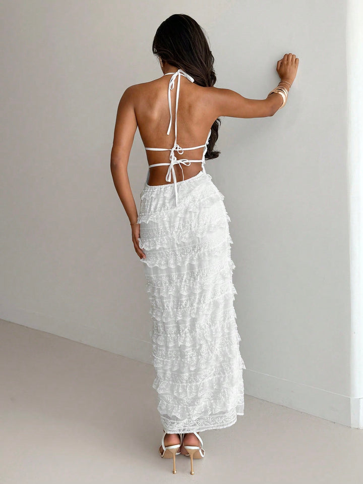 Rochie maxi SHEIN, alb