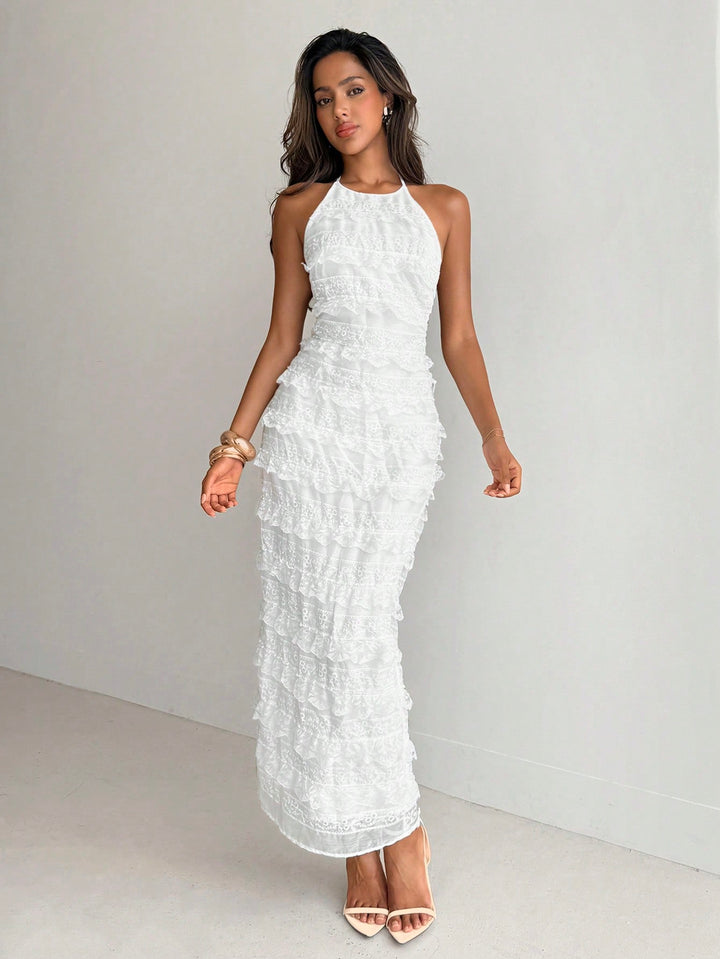 Rochie maxi SHEIN, alb