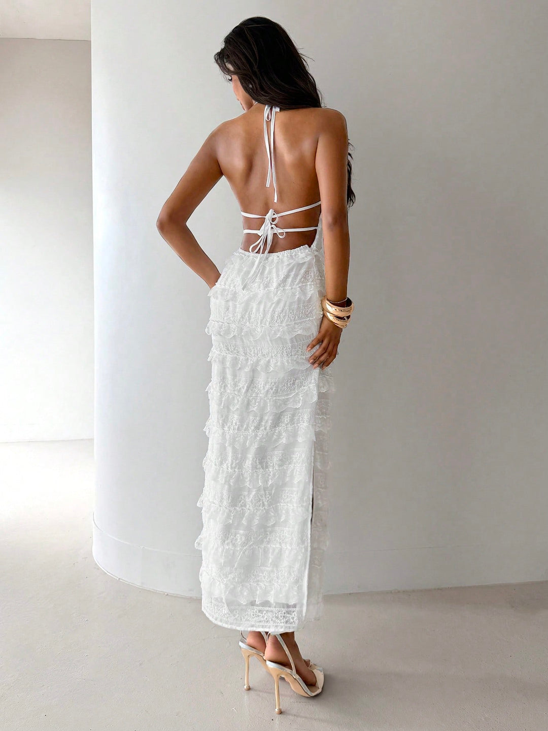 Rochie maxi SHEIN, alb