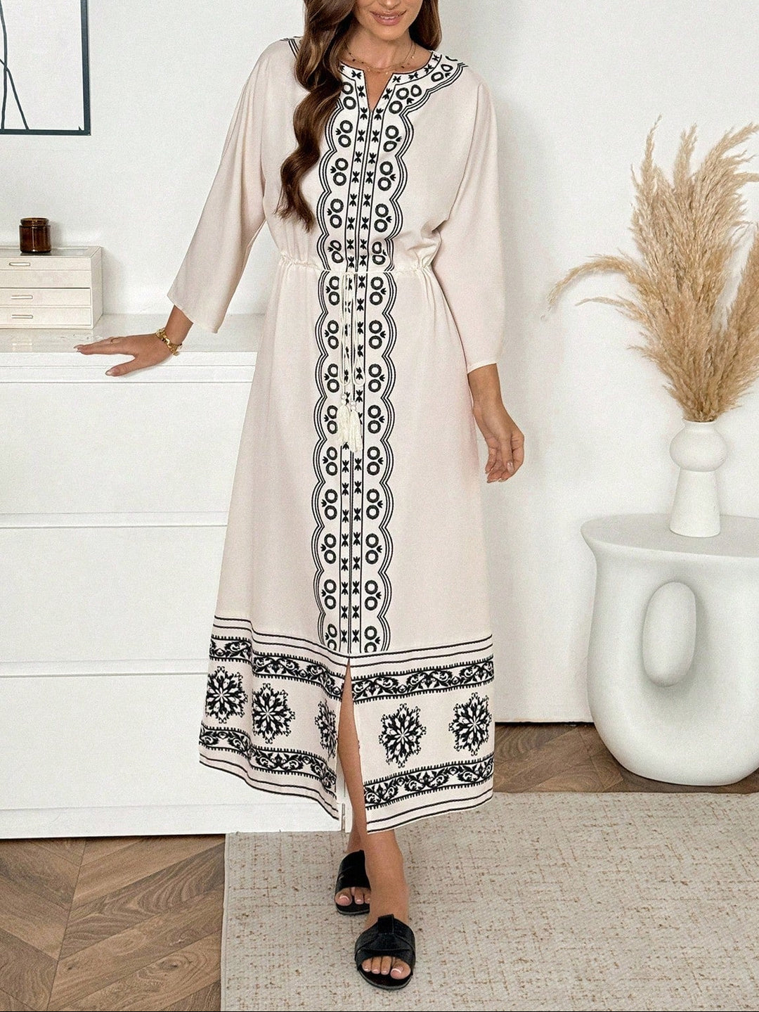 Rochie midi SHEIN, crem