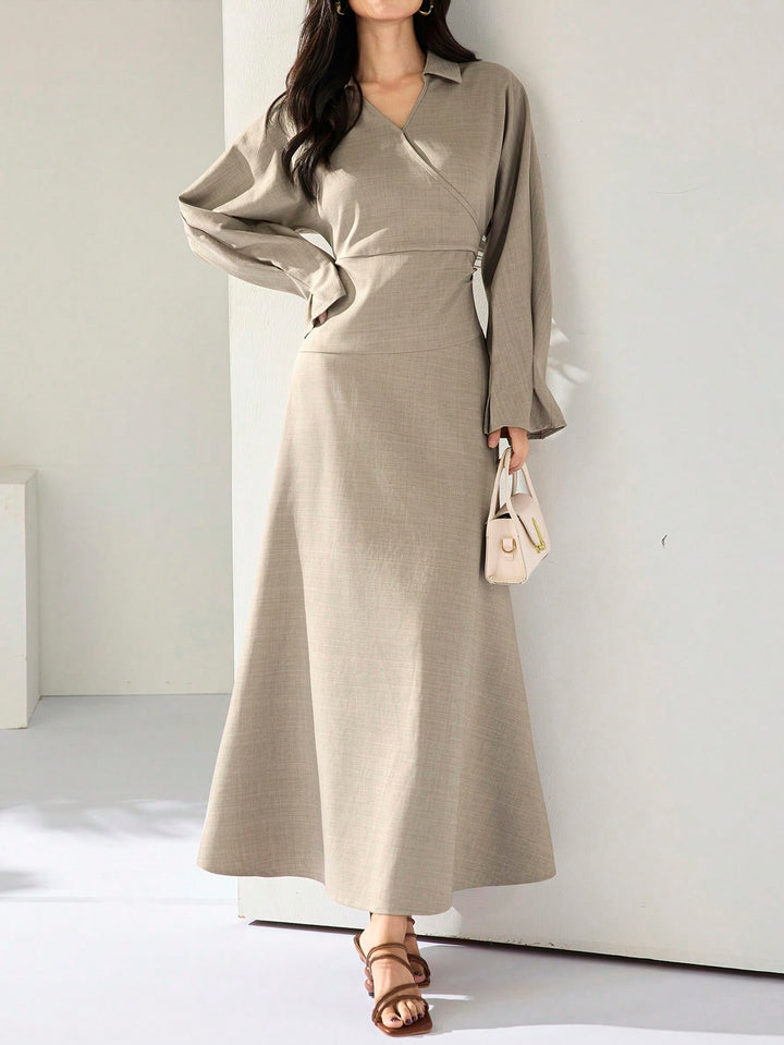 Rochie maxi SHEIN, kaki