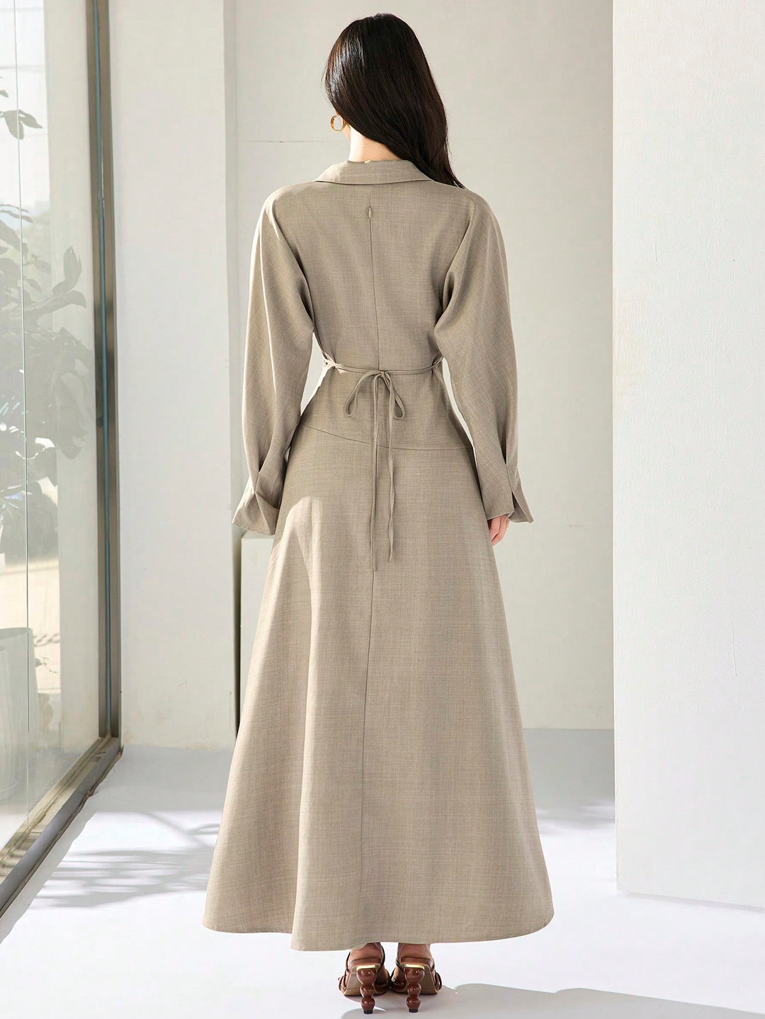 Rochie maxi SHEIN, kaki