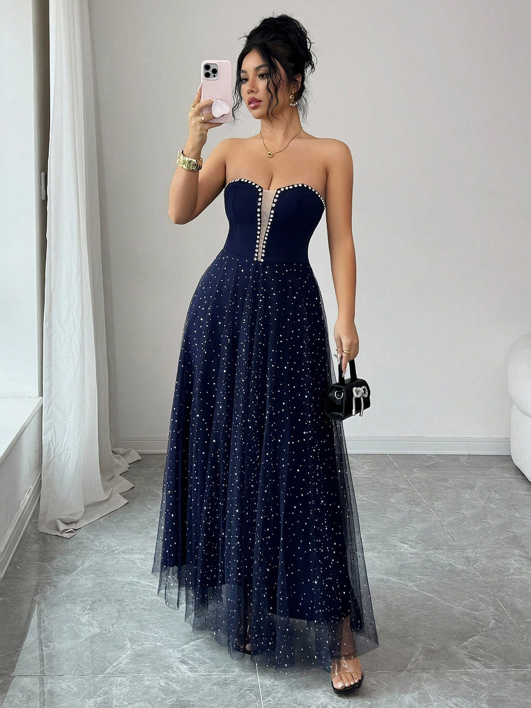 Rochie maxi SHEIN, albastru