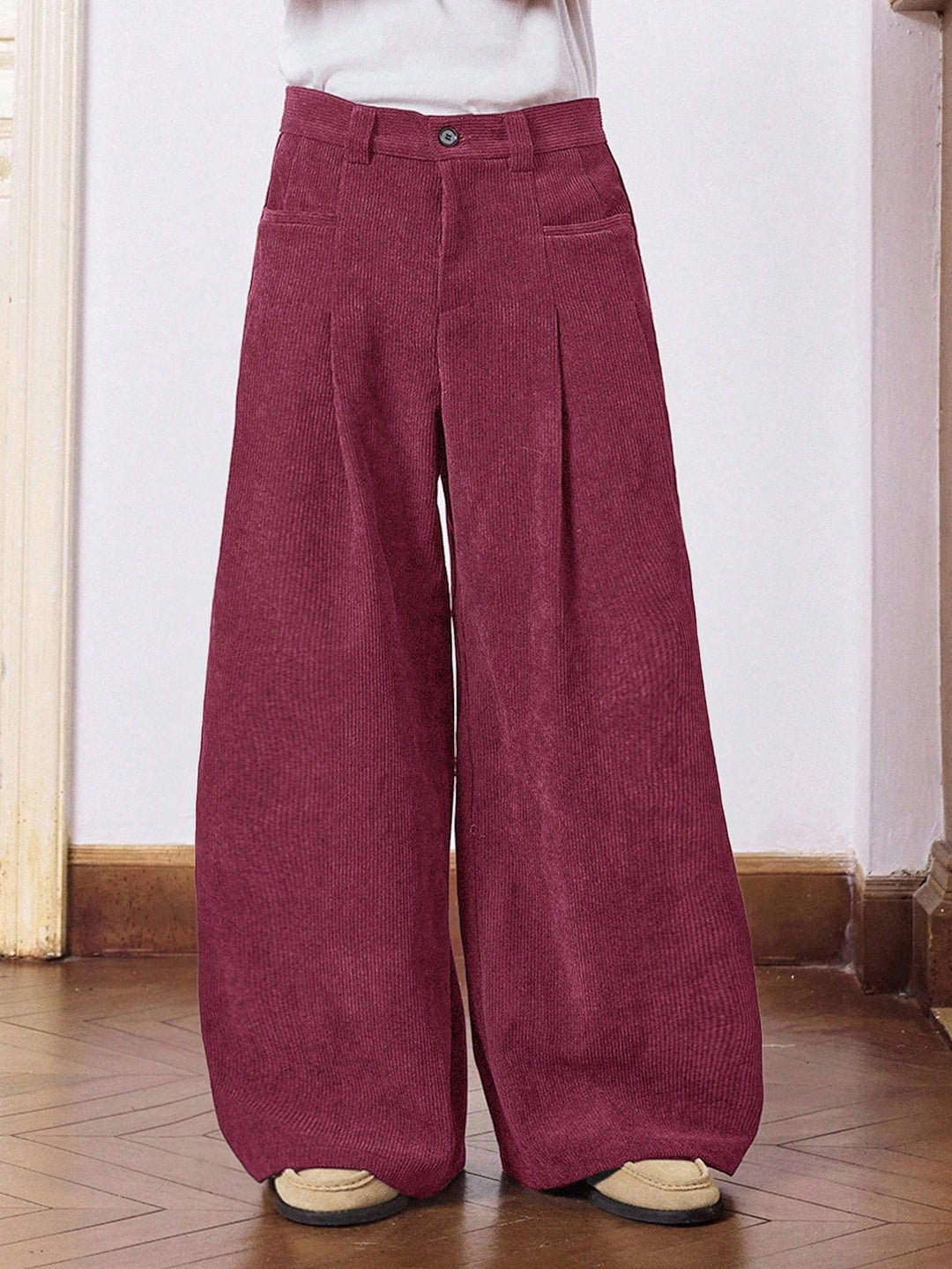 Pantalon SHEIN, vișiniu