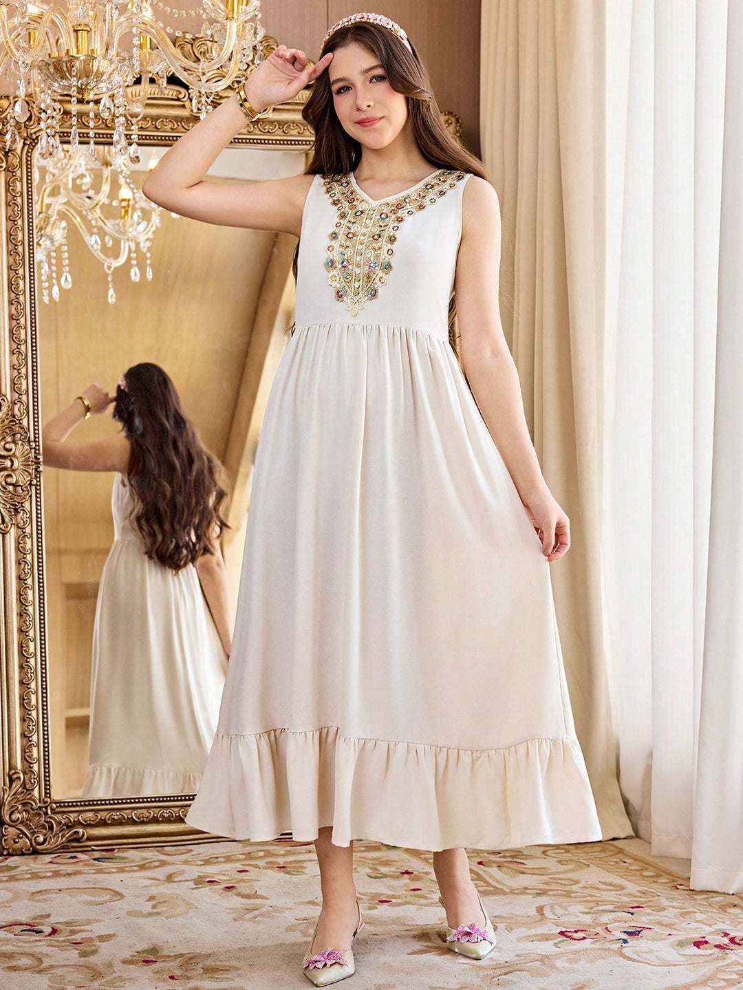 Rochie SHEIN, crem