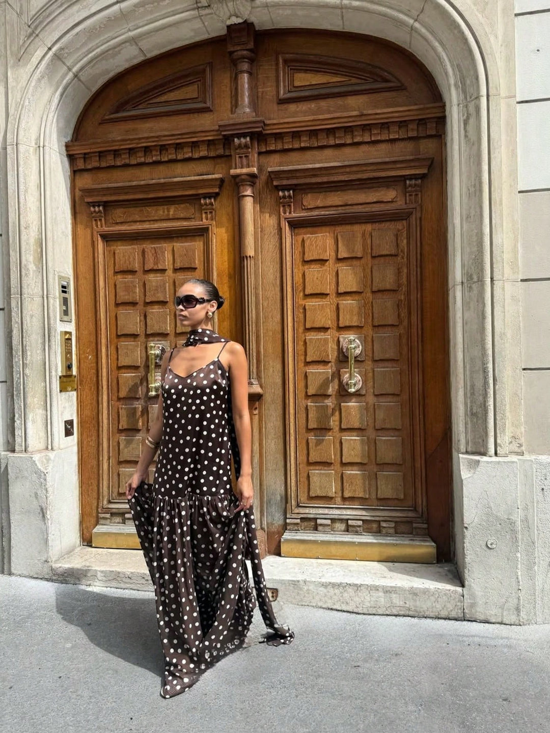Rochie maxi SHEIN, maro