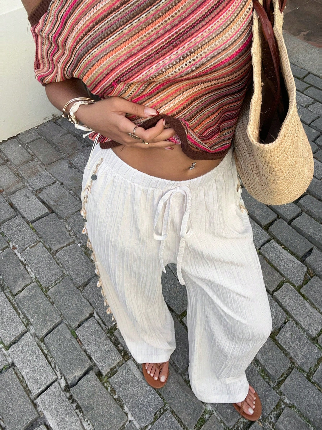 Pantaloni SHEIN, portocaliu