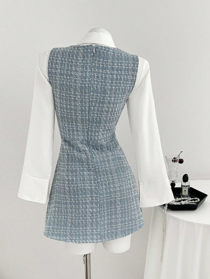 Rochie scurtă SHEIN, albastru