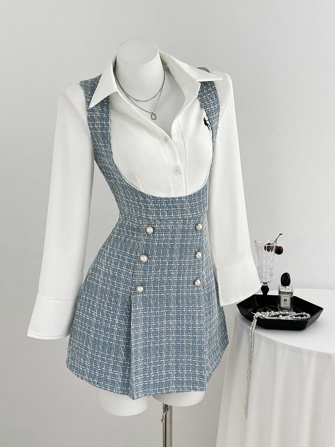 Rochie scurtă SHEIN, albastru