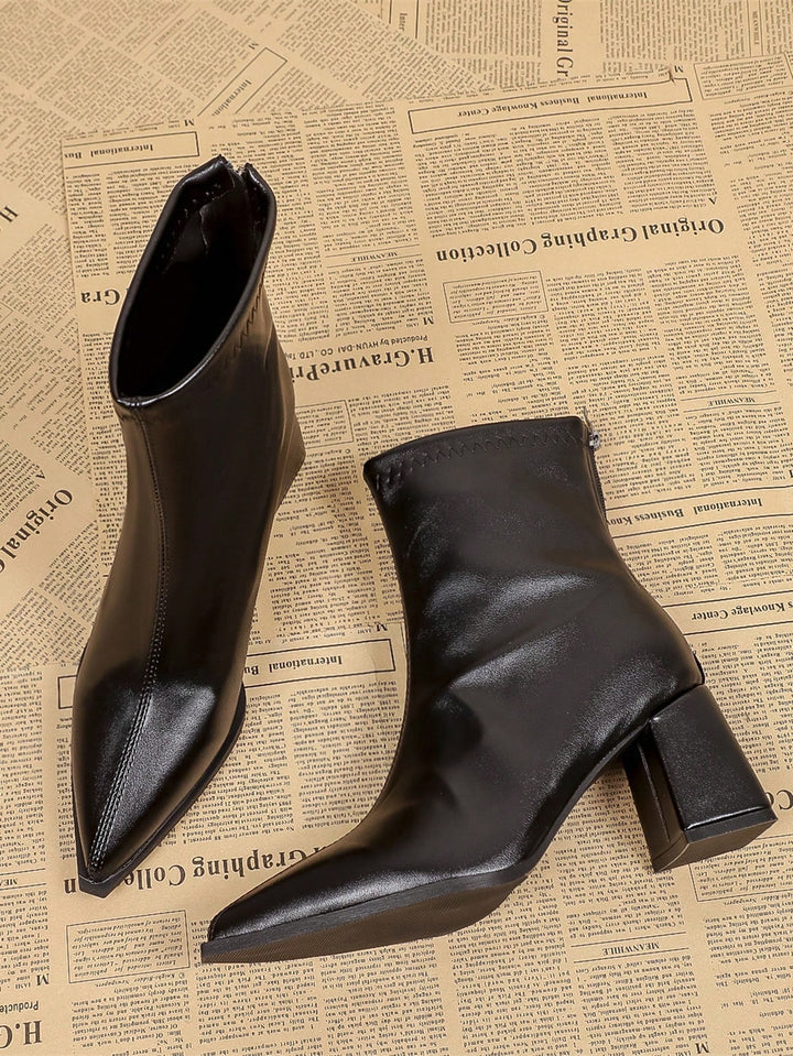 Botine cu toc SHEIN, negru