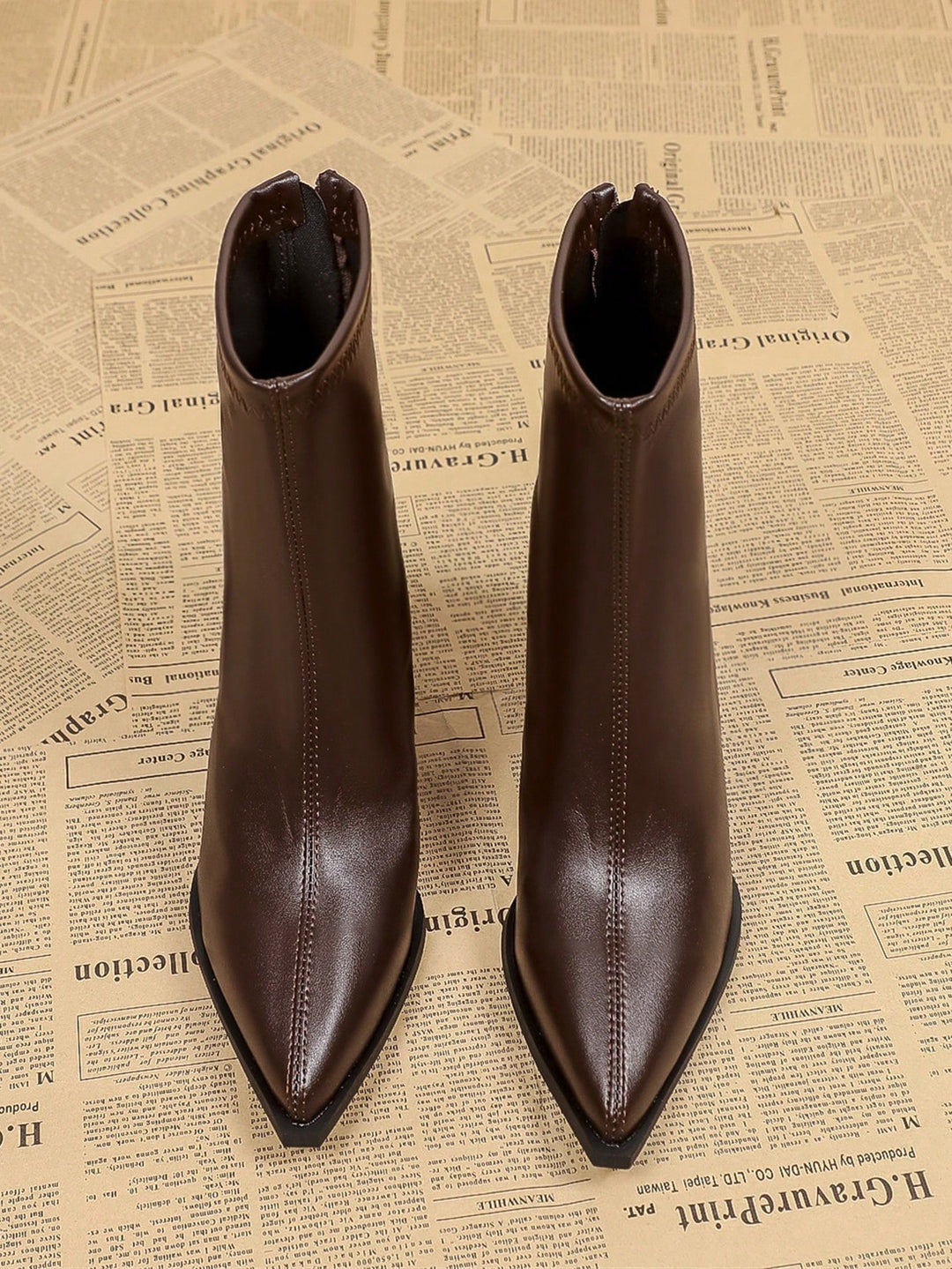 Botine SHEIN, maro