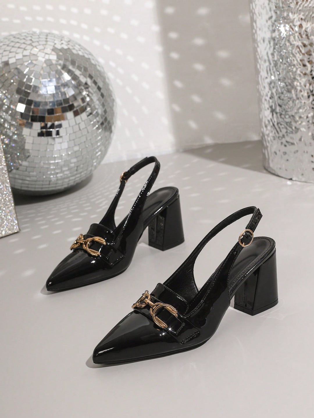 Pantofi cu toc SHEIN, negru