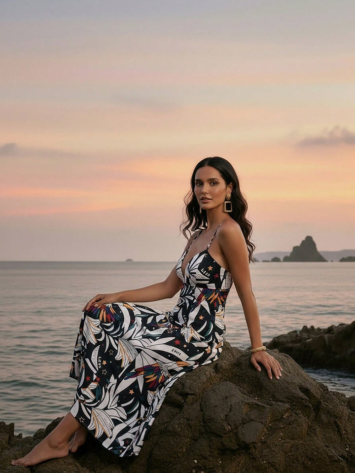 Rochie maxi SHEIN, mix culori