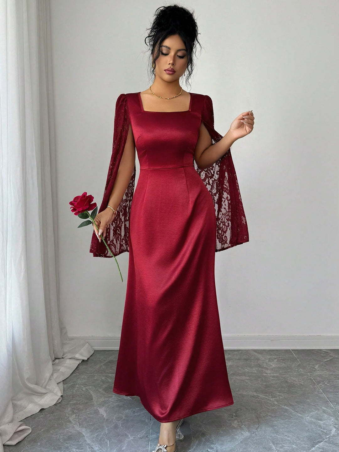 Rochie maxi SHEIN, vișiniu