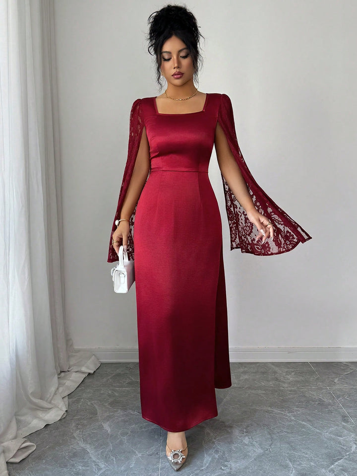 Rochie maxi SHEIN, vișiniu
