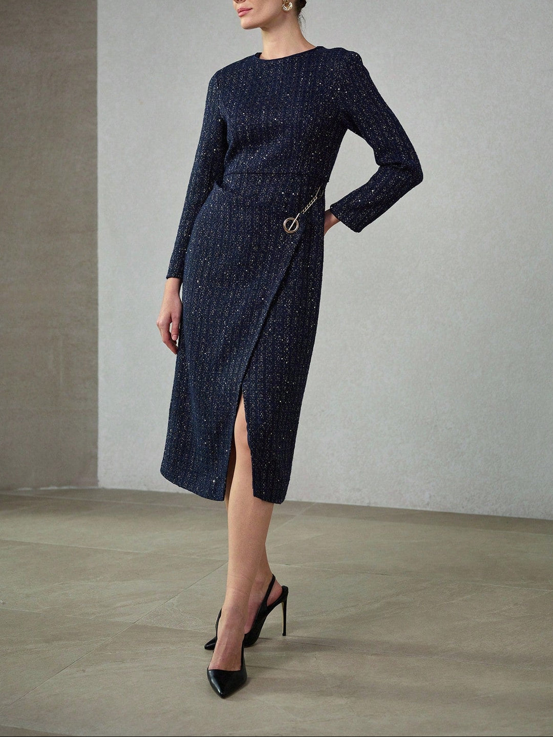 Rochie maxi SHEIN, bleumarin