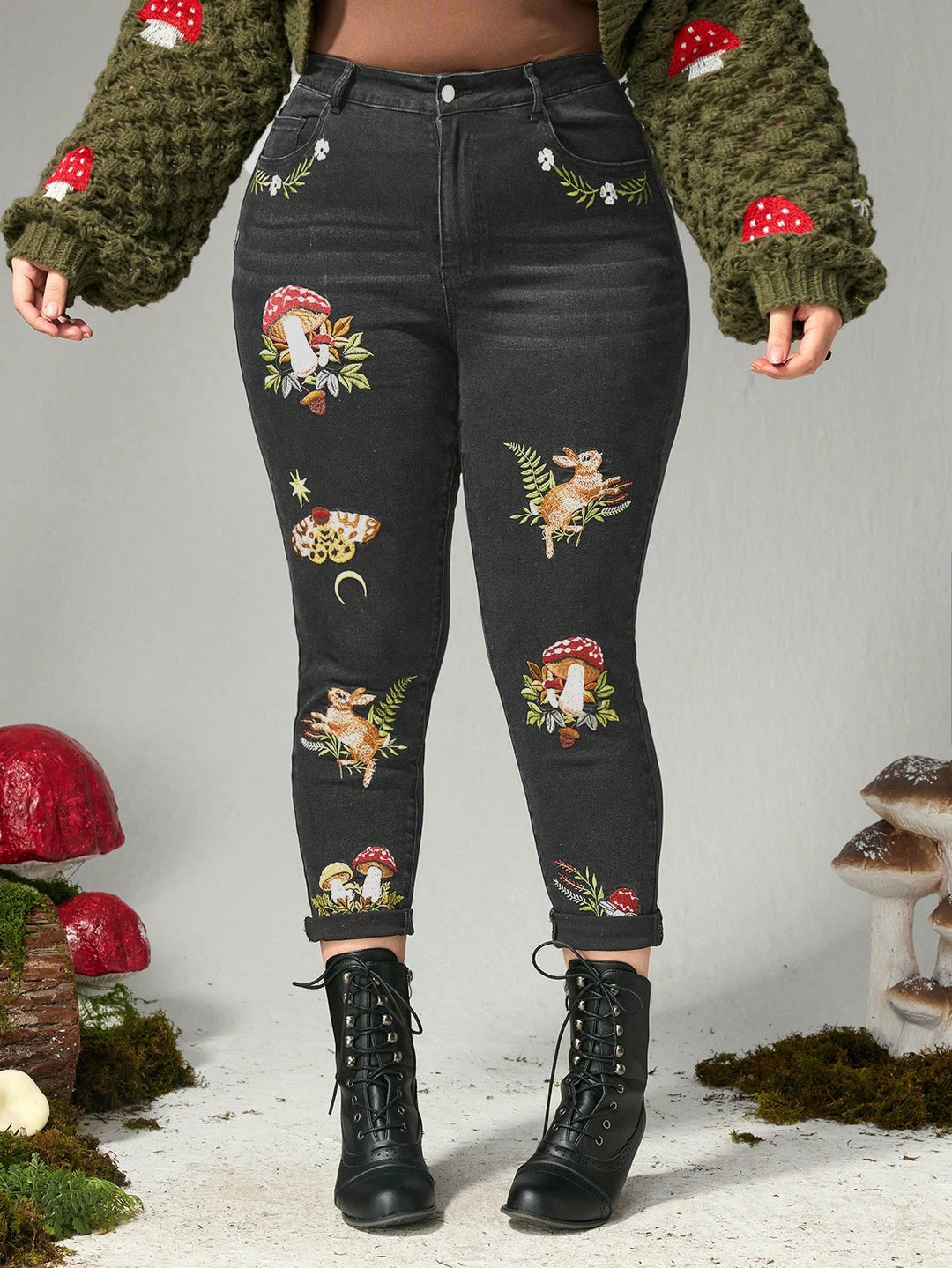 Jeans SHEIN, gri